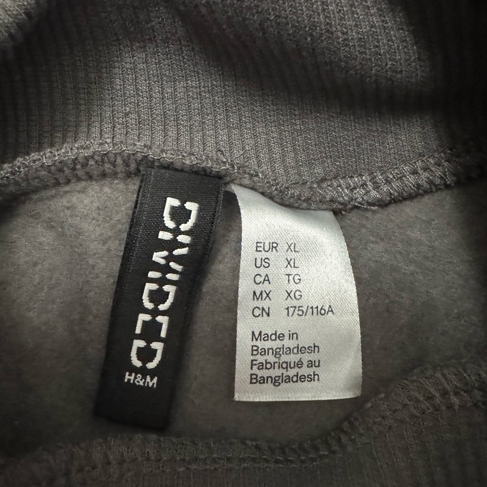 NWOT H&M Gray Graphic Cropped Oversized Sweatshirt - Women’s X-Large - Picture 4 of 5